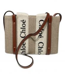 Chloe（クロエ）の古着「リネン製Woodyミニトートバッグ」｜ベージュ