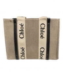 Chloe（クロエ）の古着「リネン製Woodyトートバッグ」｜ベージュ