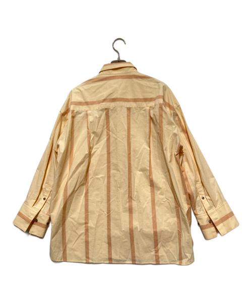 ebure（エブール）EBURE (エブール) ストライプシャツ オレンジ サイズ:36の古着・服飾アイテム