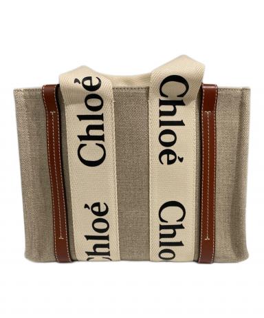 中古・古着通販】Chloe (クロエ) リネン製ウッディ スモール トート