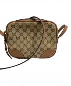 GUCCIグッチ）の古着「ブリーディスコ GGキャンバス ショルダーバッグ」｜ベージュ