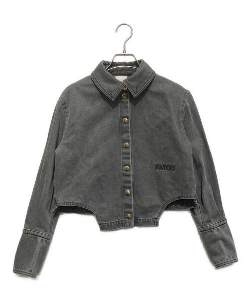 patou（パトゥ）patou (パトゥ) デニムシャツ ブラック サイズ:34の古着・服飾アイテム