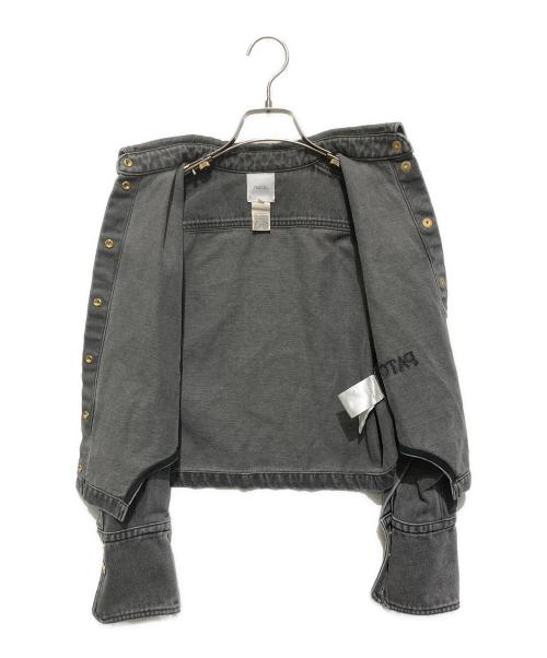 patou（パトゥ）patou (パトゥ) デニムシャツ ブラック サイズ:34の古着・服飾アイテム
