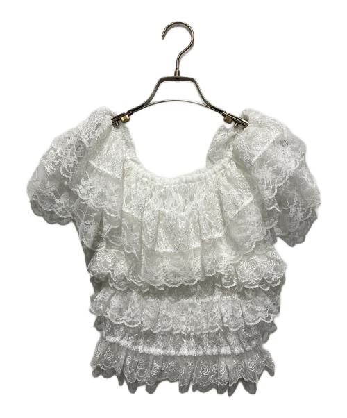 cygne（シーニュ）cygne (シーニュ) オフショルレースブラウス ホワイト サイズ:1 未使用品の古着・服飾アイテム
