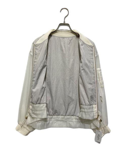 Radiate（ラディエイト）Radiate (ラディエイト) シアーMA-1ブルゾン ホワイト サイズ:9 未使用品の古着・服飾アイテム