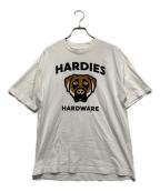 Victor Victor Worldwide×HARDIES HARDWAREヴィクター ヴィクター ワールドワイド×ハーディーズ ハードウェア）の古着「プリントTシャツ」｜ホワイト