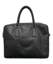 PRADA（プラダ）の古着「サフィアーノ2WAYレザーブリーフケース」｜ブラック