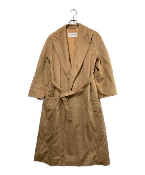 MaxMara（マックスマーラ）MaxMara (マックスマーラ) キャメルラップガウンコート ブラウン サイズ:36の古着・服飾アイテム