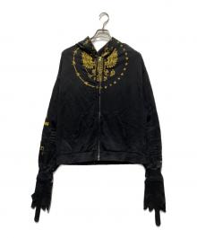 PROJECT G/R（プロジェクト ジーアール）の古着「zygon zip up hoodie」｜ブラック