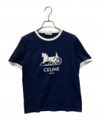 CELINEセリーヌ）の古着「サルキ-Tシャツ」｜ネイビー
