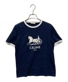 CELINE（セリーヌ）の古着「サルキ-Tシャツ」｜ネイビー