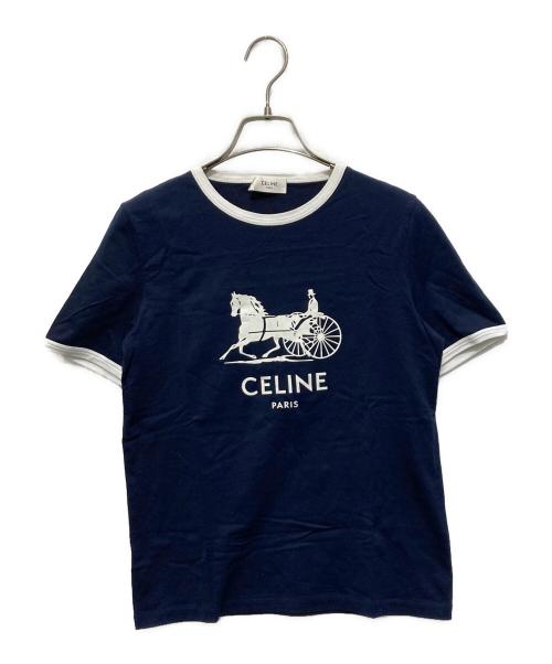 CELINE（セリーヌ）CELINE (セリーヌ) サルキ-Tシャツ ネイビー サイズ:Sの古着・服飾アイテム