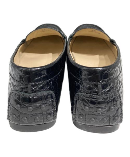 TOD'S（トッズ）TOD'S (トッズ) 型押しビットローファー ブラック サイズ:38の古着・服飾アイテム