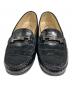 中古・古着 TOD'S (トッズ) 型押しビットローファー ブラック サイズ:38：12000円