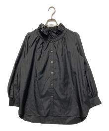 TO BE CHIC（トゥービーシック）の古着「ブライトクロス フリルブラウス」｜ブラック