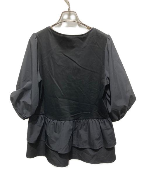 TO BE CHIC（トゥービーシック）TO BE CHIC (トゥービーシック) ティアードフリル チュニック ブラック サイズ:40の古着・服飾アイテム