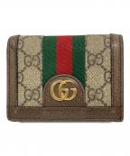 GUCCIグッチ）の古着「GG カードケース」｜ブラウン