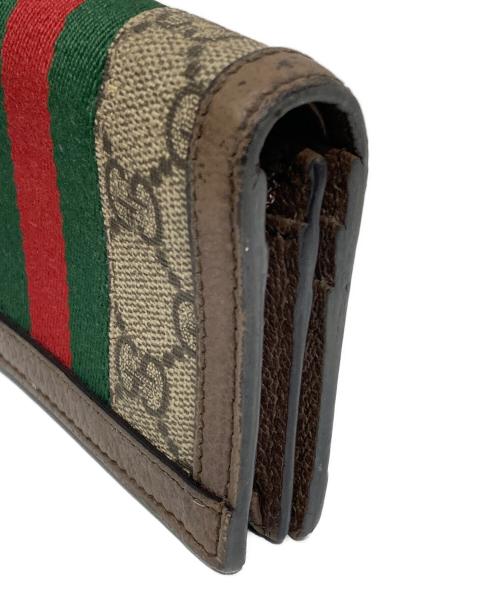 GUCCI（グッチ）GUCCI (グッチ) GG カードケース ブラウンの古着・服飾アイテム