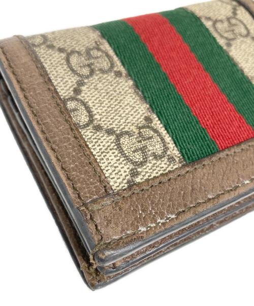 GUCCI（グッチ）GUCCI (グッチ) GG カードケース ブラウンの古着・服飾アイテム