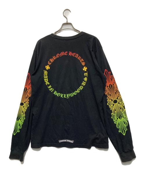 CHROME HEARTS（クロムハーツ）CHROME HEARTS (クロムハーツ) BACK GRAD CIRCLE LOGO L/S TEE ブラック サイズ:Lの古着・服飾アイテム