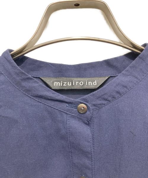 mizuiro-ind（ミズイロインド）mizuiro-ind (ミズイロインド) シャツワンピース ネイビー サイズ:FREEの古着・服飾アイテム