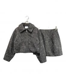 CELFORD（セルフォード）の古着「バリエーションボックスショートジャケット バリエーションミニスカート」｜ブラック