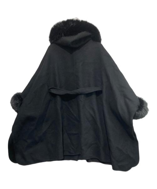 CELFORD（セルフォード）CELFORD (セルフォード) ファーポンチョコート ブラック サイズ:1の古着・服飾アイテム