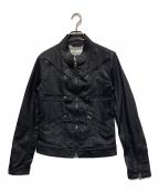Vivienne Westwood manヴィヴィアン ウェストウッド マン）の古着「ユニオンジャックジップコーティングデニムジャケット」｜ブラック