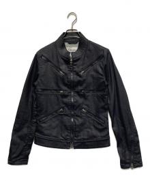 Vivienne Westwood man（ヴィヴィアン ウェストウッド マン）の古着「ユニオンジャックジップコーティングデニムジャケット」｜ブラック