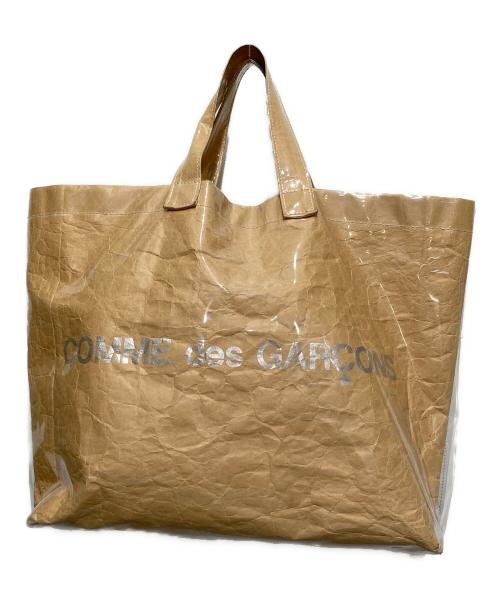COMME des GARCONS（コムデギャルソン）COMME des GARCONS (コムデギャルソン) ビニールペーパートートバッグ ベージュの古着・服飾アイテム
