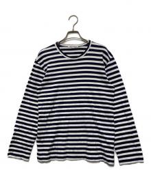 COMME des GARCONS（コムデギャルソン）の古着「ボーダーカットソー/長袖Tシャツ」｜ネイビー