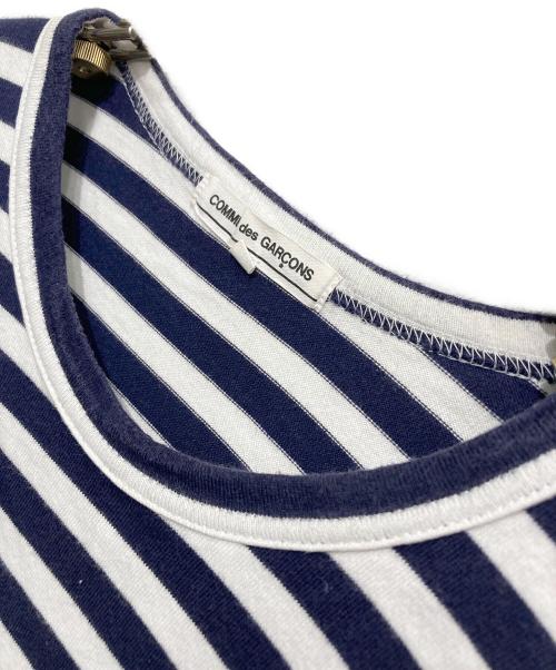 COMME des GARCONS（コムデギャルソン）COMME des GARCONS (コムデギャルソン) ボーダーカットソー/長袖Tシャツ ネイビー サイズ:Mの古着・服飾アイテム