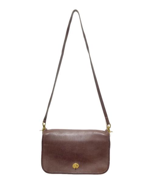 COACH（コーチ）COACH (コーチ) レザーショルダーバッグ ブラウンの古着・服飾アイテム