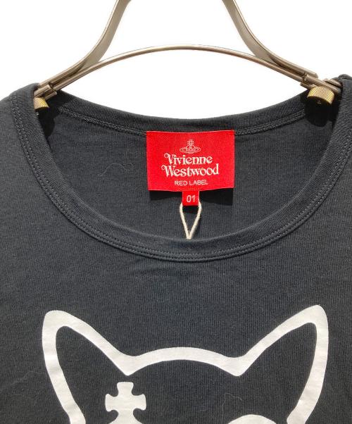Vivienne Westwood RED LABEL（ヴィヴィアンウエストウッドレッドレーベル）Vivienne Westwood RED LABEL (ヴィヴィアンウエストウッドレッドレーベル) クラシックTシャツ 猫モチーフ ブラック サイズ:M 未使用品の古着・服飾アイテム