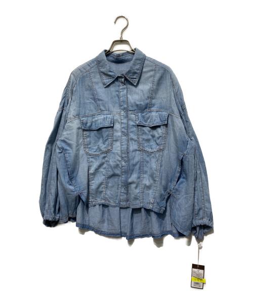Ayame（アヤメ）Ayame (アヤメ) シアーデニムショート丈シャツ スカイブルー サイズ:38の古着・服飾アイテム