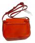 ANYA HINDMARCH (アニヤ・ハインドマーチ) ロゴ刻印レザーショルダーバッグ レッド：15000円