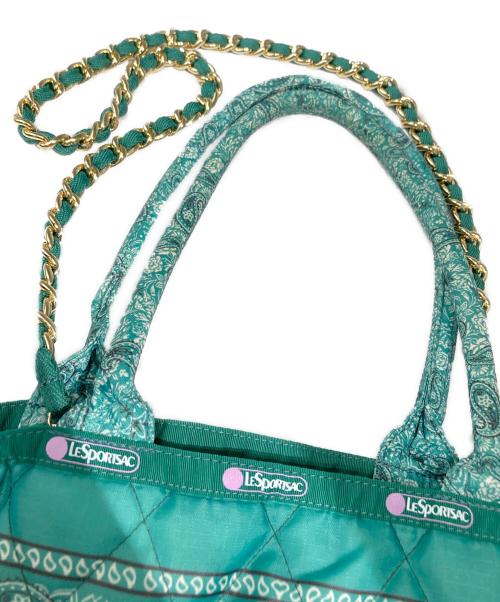 LeSportsac（レスポートサック）LeSportsac (レスポートサック) SM CHAIN QUILT TOTEバンダナグリーン グリーンの古着・服飾アイテム