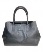 ANYA HINDMARCHアニヤ・ハインドマーチ）の古着「WINK SMILEY LEATHER TOTE」｜ブラック