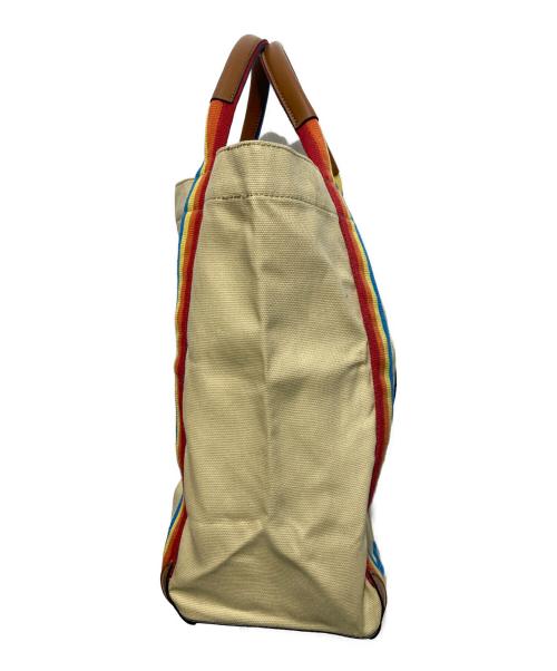 ANYA HINDMARCH（アニヤ・ハインドマーチ）ANYA HINDMARCH (アニヤ・ハインドマーチ) PONT WINK CANVAS TOTE BAG ベージュの古着・服飾アイテム
