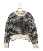 BOTTEGA VENETAボッテガベネタ）の古着「Textured Knit Sweater ニット」｜ベージュ×ブラック