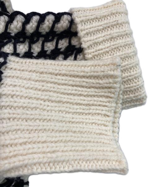 BOTTEGA VENETA（ボッテガベネタ）BOTTEGA VENETA (ボッテガベネタ) Textured Knit Sweater ニット ベージュ×ブラック サイズ:Lの古着・服飾アイテム