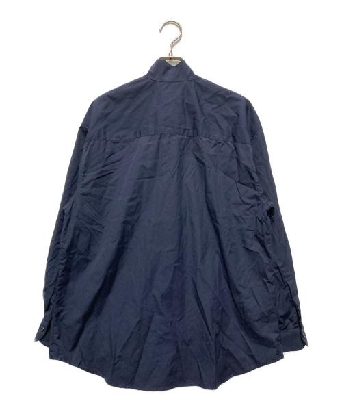 BOURRIENNE（ブリエンヌ）BOURRIENNE (ブリエンヌ) MERVEILLEUSEコットンタイブラウス ネイビー サイズ:34の古着・服飾アイテム