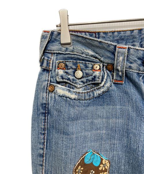TRUE RELIGION（トゥルー レリジョン）TRUE RELIGION (トゥルー レリジョン) デニムフレアパンツ スカイブルー サイズ:27の古着・服飾アイテム