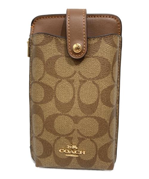 COACH（コーチ）COACH (コーチ) サウス フォーン クロスボディ シグネチャー キャンバス ベージュの古着・服飾アイテム