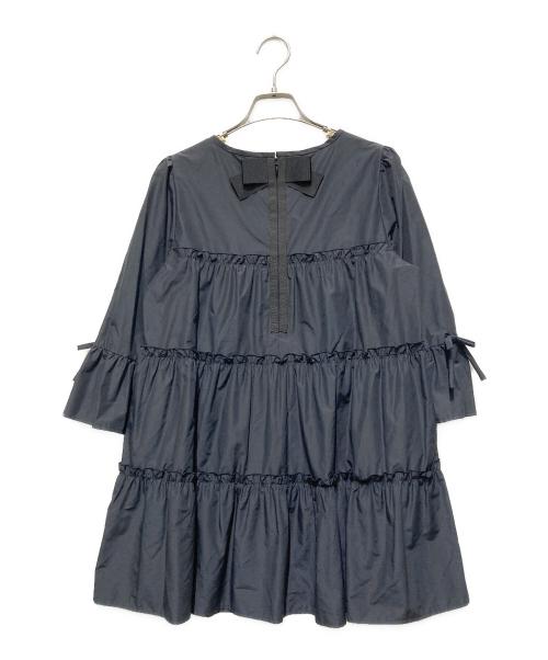 M'S GRACY（エムズグレイシー）M'S GRACY (エムズグレイシー) ティアードブラウス ブラック サイズ:38の古着・服飾アイテム