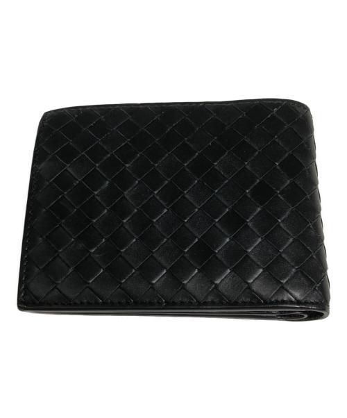 BOTTEGA VENETA（ボッテガベネタ）BOTTEGA VENETA (ボッテガベネタ) 2つ折り財布 ブラックの古着・服飾アイテム