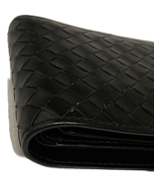 BOTTEGA VENETA（ボッテガベネタ）BOTTEGA VENETA (ボッテガベネタ) 2つ折り財布 ブラックの古着・服飾アイテム