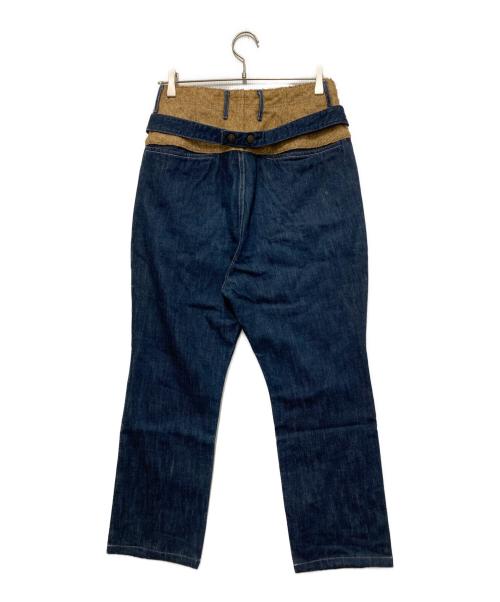 KAPITAL（キャピタル）KAPITAL (キャピタル) ドッキングサルエルデニムパンツ ネイビーの古着・服飾アイテム