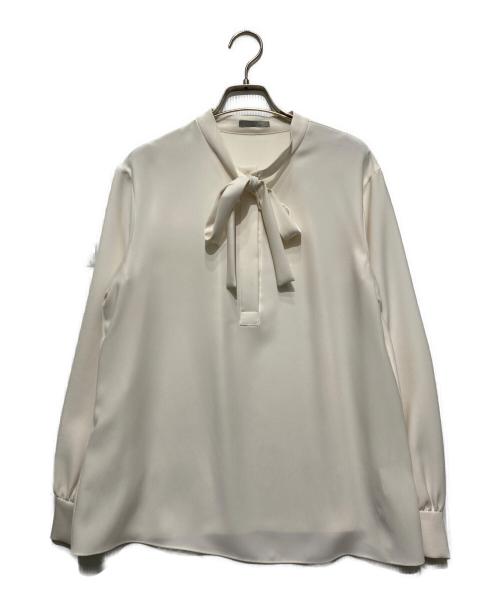 theory luxe（セオリーリュクス）theory luxe (セオリーリュクス) Marvine Jina J ボウタイリボンブラウス ホワイト サイズ:38の古着・服飾アイテム