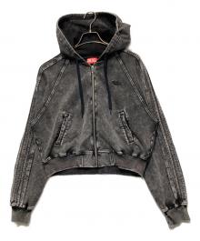 DIESEL（ディーゼル）の古着「ジップアップパーカー」｜ブラック